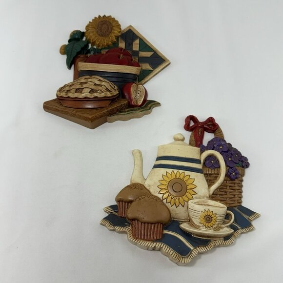 Vintage Home Interior 3D Bakery Shop Wall Hang Deco Retro Rustic Pie Tea Coffee - Picture 11 of 12